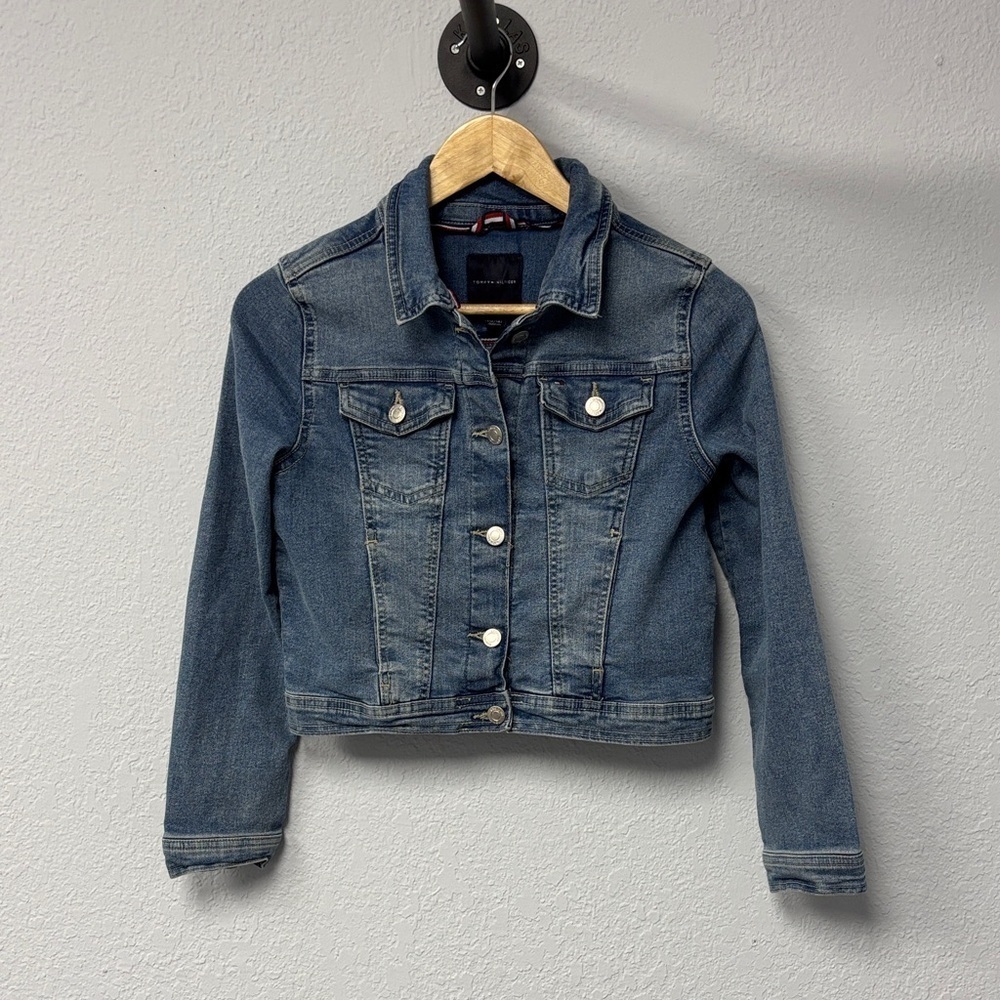 Tommy Hilfiger Classic Blue Jean Jacket, Girl’s Lg (12/14yo). Excellent Cndtn. - Picture 5 of 14